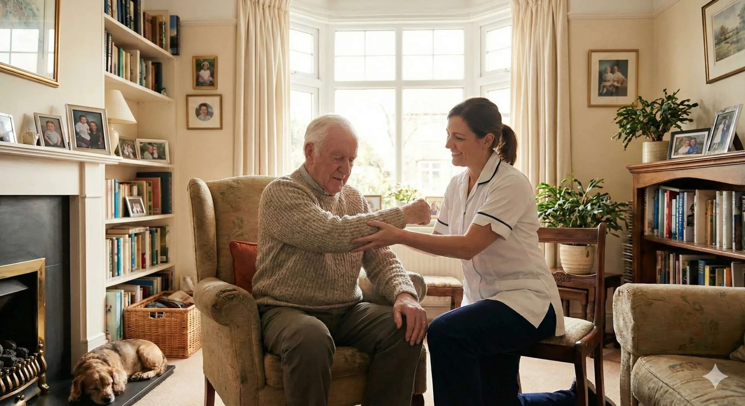 Stroke rehabilitation home physiotherapy session